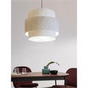 Ver imagem 4 de Lustre Sala de Jantar com Desvio Vivare Md-4399 Cúpula em Tecido 50cm Linho Bege 127/220v