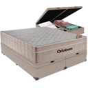 Ver imagem 1 de Cama Box Baú e Colchão Airtech Springpocket Molas Ensacadas Queen Ortobom: Bege