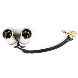 Cabo P2 90° Estereo para 2 Xlr Macho - 20 Cm - 2