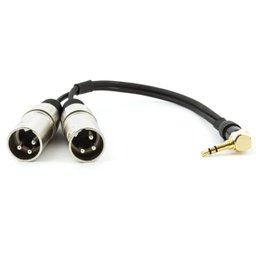 Cabo P2 90° Estereo para 2 Xlr Macho - 20 Cm - 1
