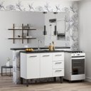 Ver imagem 1 de Armário Gabinete para Cozinha em Aço Pia 120cm Novo Vênus Branco