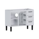 Ver imagem 4 de Armário Gabinete para Cozinha em Aço Pia 120cm Novo Vênus Branco