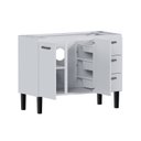 Ver imagem 6 de Armário Gabinete para Cozinha em Aço Pia 120cm Novo Vênus Branco