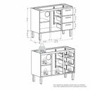 Ver imagem 3 de Armário Gabinete para Cozinha em Aço Pia 120cm Novo Vênus Branco