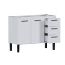 Ver imagem 5 de Armário Gabinete para Cozinha em Aço Pia 120cm Novo Vênus Branco