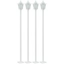 Ver imagem 1 de Kit 4 Postes Luminárias de Jardim Praça 1,71m Iluminação Externa Branco Lente Fosca Grega Dital