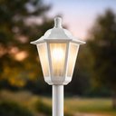 Ver imagem 4 de Kit 4 Postes Luminárias de Jardim Praça 1,71m Iluminação Externa Branco Lente Fosca Grega Dital