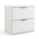 Ver imagem 3 de Mesa de Cabeceira 2 Gavetas Bloom Branco