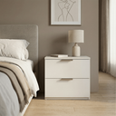Ver imagem 2 de Mesa de Cabeceira 2 Gavetas Bloom Branco