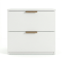 Ver imagem 1 de Mesa de Cabeceira 2 Gavetas Bloom Branco
