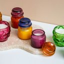 Ver imagem 3 de Vela Aromática em Vidro Rosa e Âmbar 8cm Aq0011 Btc