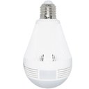 Ver imagem 2 de Lâmpada Câmera Espiã 360° Panorâmica Wifi Ip Led Bivolt Microfone Alto Falante Embutido Branca