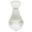 Ver imagem 1 de Lâmpada Câmera Espiã 360° Panorâmica Wifi Ip Led Bivolt Microfone Alto Falante Embutido Branca