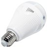 Lâmpada Câmera Espiã 360° Panorâmica Wifi Ip Led Bivolt Microfone Alto Falante Embutido Branca - 4