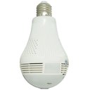 Ver imagem 3 de Lâmpada Câmera Espiã 360° Panorâmica Wifi Ip Led Bivolt Microfone Alto Falante Embutido Branca