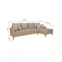 Ver imagem 4 de Sofá Living 4 Lugares Beny com Chaise Lado Esquerdo Linho Império Bege 201