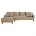 Ver imagem 5 de Sofá Living 4 Lugares Beny com Chaise Lado Esquerdo Linho Império Bege 201