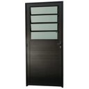 Ver imagem 1 de Porta de Aluminio Basculante Lambril Direita Linha Premium:2,10 X 0,80/preto