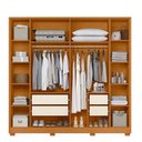 Ver imagem 3 de Guarda Roupa Casal Deville 06 Portas Cinamomo Off White - Móveis Albatroz
