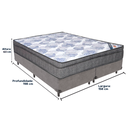 Ver imagem 3 de Cama Box Cinza e Colchão Iso Superpocket Molas Ensacadas Queen Ortobom