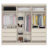 Guarda Roupa Casal com Espelho - Oslo-off White - Made Marcs - 2