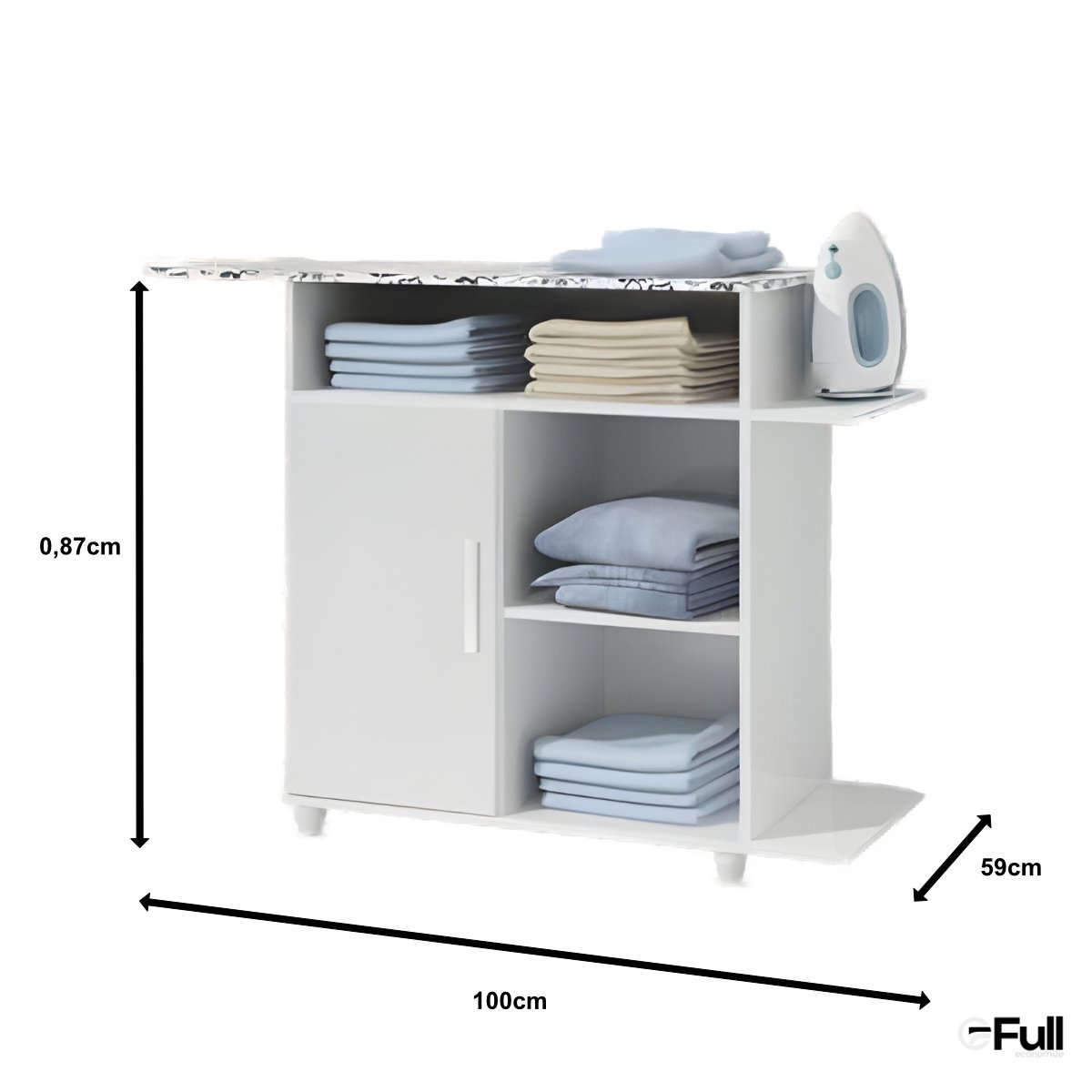 Tábua de Passar Roupa 1 Porta e 3 Prateleiras - 2