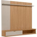 Ver imagem 2 de Painel para TV 75 pol com Bancada Suspensa 179cm Telles L05 Jequitibá Off White Fosco - Lyam Decor