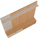 Ver imagem 7 de Painel para TV 75 pol com Bancada Suspensa 179cm Telles L05 Jequitibá Off White Fosco - Lyam Decor