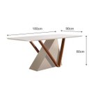 Ver imagem 3 de Conjunto Sala de Jantar Mesa Tampo de Vidro Pequim 6 Cadeiras Atena Lj Móveis