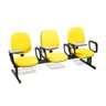 Cadeira em Longarina para Escolas Linha Uno Amarelo - 1