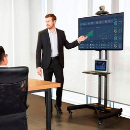 Suporte Pedestal Tv 32 a 75 com Rodízios Ava1600-60-1p Nb - 8