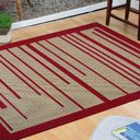 Ver imagem 1 de Tapete para Sala 2,00m x 3,00m Sisal Antiderrapante Sem Pelo Lâncer - 592 VERMELHO