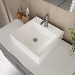 Kit Gabinete Banheiro Rubi 80cm - Gabinete + Cuba + Espelheira - Madeirado/ Cinza - 3