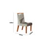 Conjunto Sala De Jantar Mesa Com Tampo De Vidro Safira 6 Cadeiras Atena  - 6