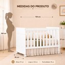 Ver imagem 4 de Quarto Completo para Quarto de Bebê Berço 3 em 1, Guarda-Roupa 2 Portas, Cômoda Sapateira 100% MDF