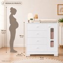Ver mais imagens de Quarto Completo para Quarto de Bebê Berço 3 em 1, Guarda-Roupa 2 Portas, Cômoda Sapateira 100% MDF