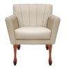 Poltrona Decorativa Clinicas Iza Retro - Dritex:suede Bege - 3