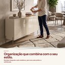 Ver imagem 7 de Buffet Sala de Estar 149,5cm 4 Portas Pés em Aço Dourado Livano M20 - D'Rossi