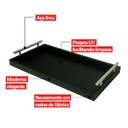 Ver imagem 3 de Bandeja Retangular Servir Café da Manhã com Alça Inox 25x46cm Preto - Arkell