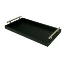 Ver imagem 5 de Bandeja Retangular Servir Café da Manhã com Alça Inox 25x46cm Preto - Arkell