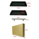 Ver imagem 7 de Bandeja Retangular Servir Café da Manhã com Alça Inox 25x46cm Preto - Arkell