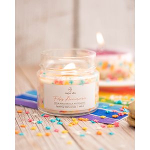 Vela Aromática Perfumada Feliz Aniversário 140g