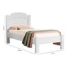Cama Lais Solteiro Branco - Basoto Brasil - 2