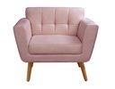 Ver imagem 3 de 2 Poltronas Decorativa Bruna Living Sala Quarto Recepção - Veludo Rosê 390