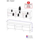 Ver imagem 4 de Rack Retrô para TV até 65" Multimóveis Paris FG3327 com 2 Portas Branco