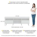 Ver imagem 3 de Rack Retrô para TV até 65" Multimóveis Paris FG3327 com 2 Portas Branco