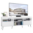 Ver imagem 1 de Rack Retrô para TV até 65" Multimóveis Paris FG3327 com 2 Portas Branco