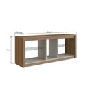 Ver imagem 4 de Rack para TV até 55 Polegadas Gamer com LED e 2 Prateleiras de Vidro Multimóveis Crpro-RCK030 Mel/