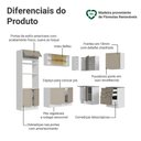 Ver imagem 4 de Armário de Cozinha Completa de Canto 399 Cm Branco/crema Vik Madesa 02