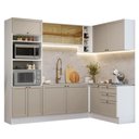 Ver imagem 2 de Armário de Cozinha Completa de Canto 399 Cm Branco/crema Vik Madesa 02
